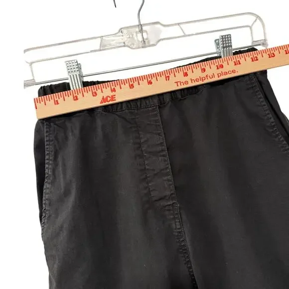 Nili Lotan XS Slouchy Elastic Waist LINEN Luna Pant Crop Black Drop Crotch 0 2 - Picture 6 of 9